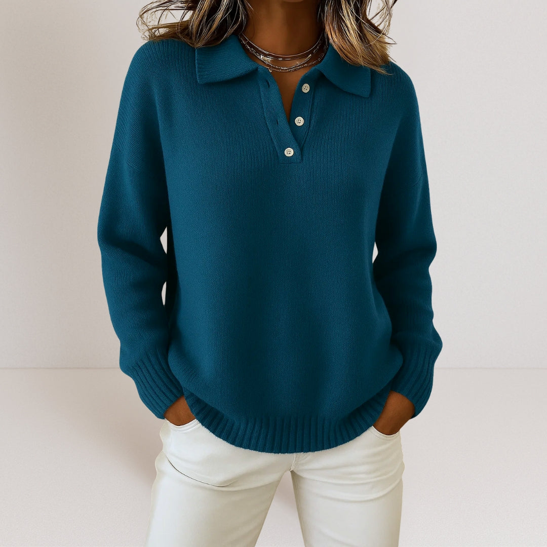 Olivia™ | Soft knit jumper with collar