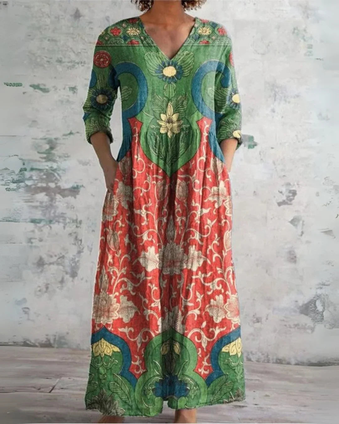 Clara™ | Vintage Floral Maxi Dress
