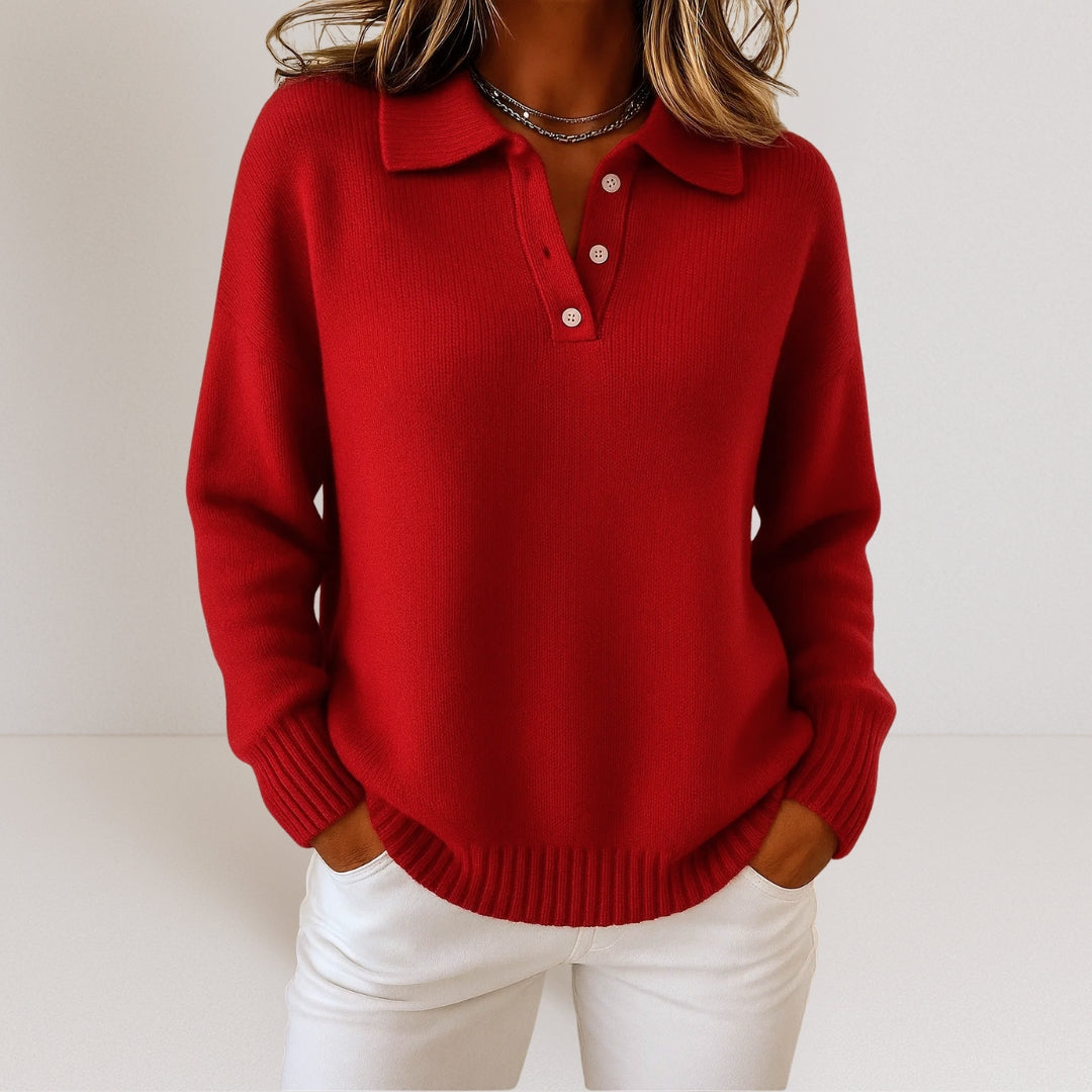 Olivia™ | Soft knit jumper with collar
