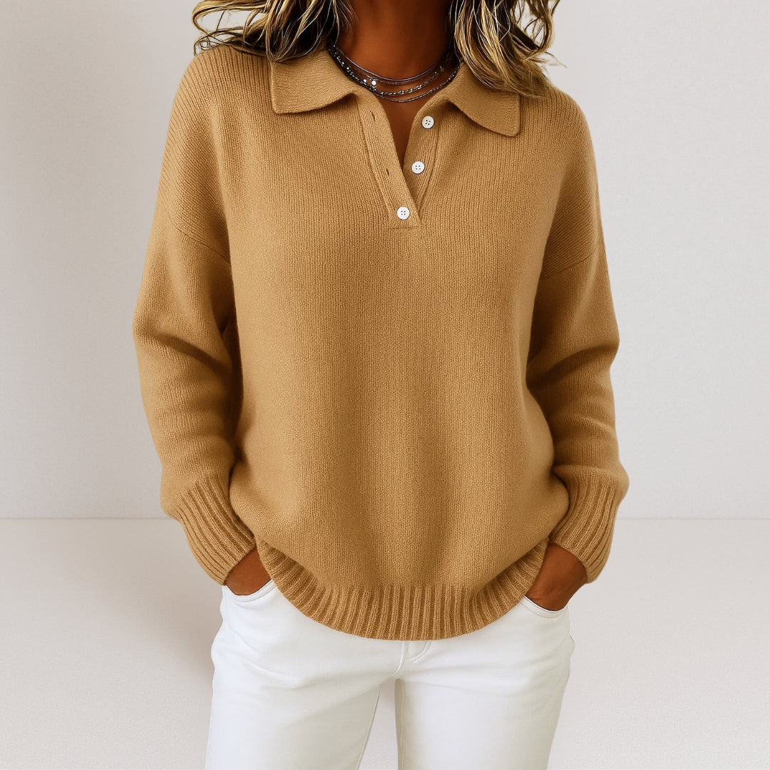 Olivia™ | Soft knit jumper with collar
