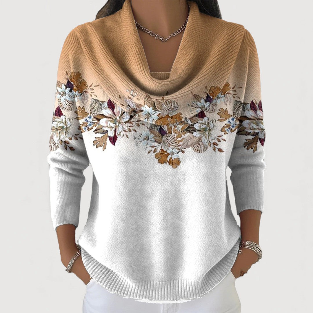 Alora | Floral Cowl Jumper