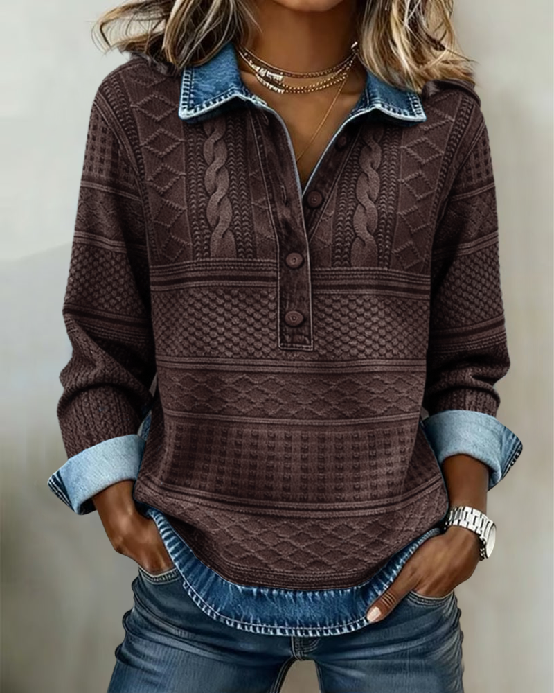 Gwen - Half-Breasted Patchwork Jumper