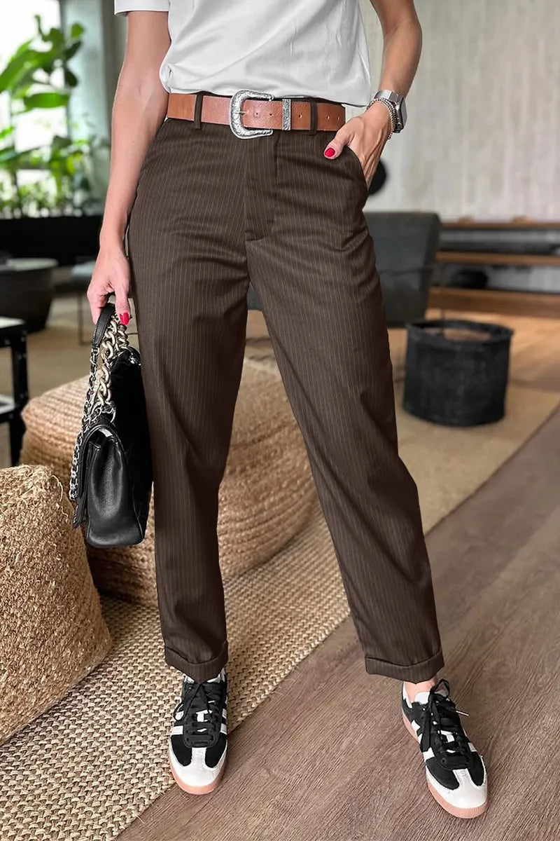 Mathilda | Elegant & flattering pinstripe trousers