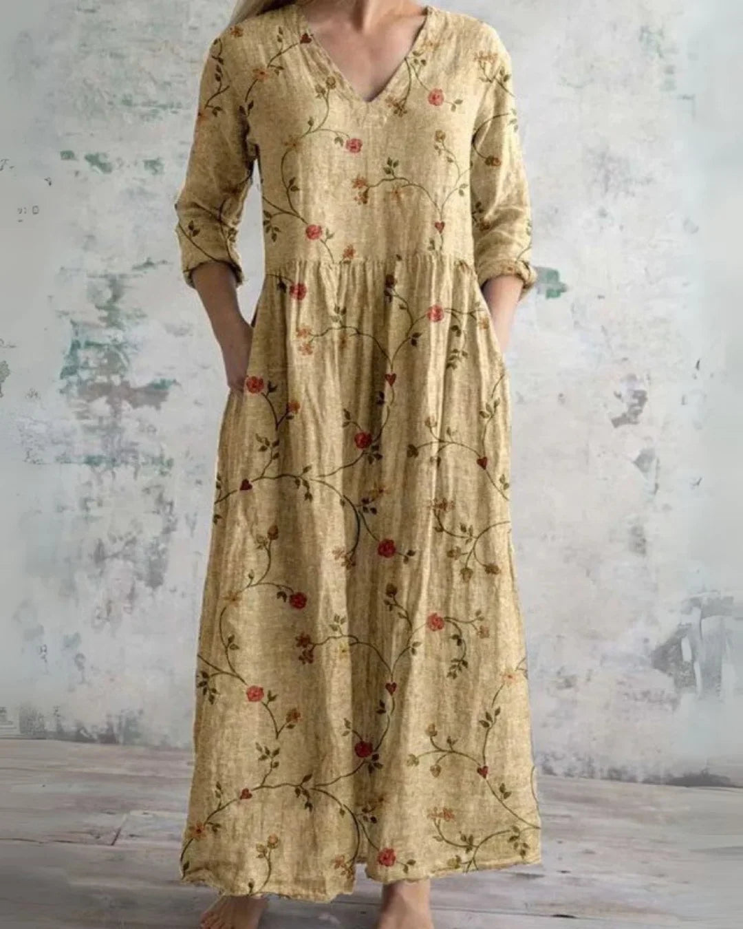 Clara™ | Vintage Floral Maxi Dress