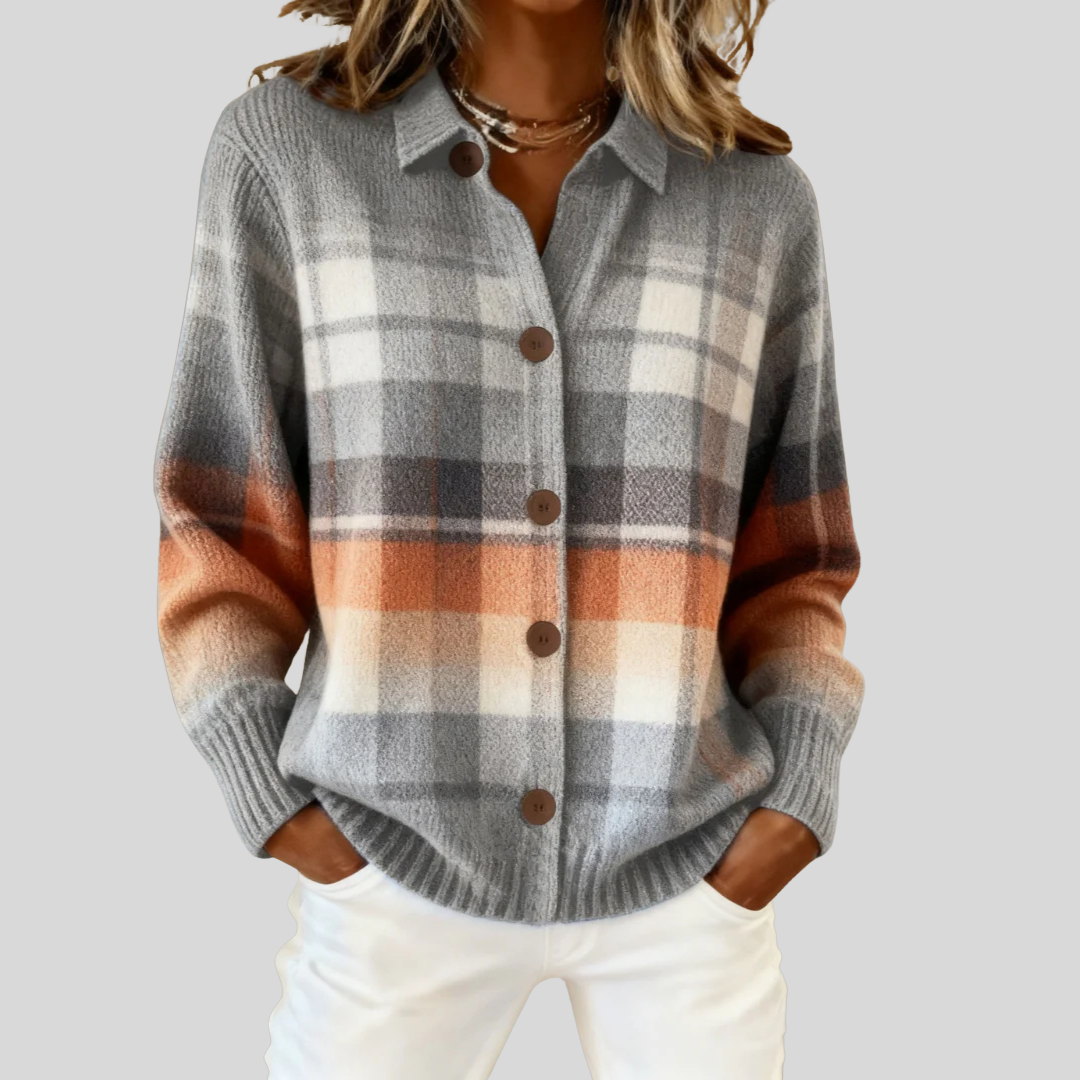 Veronica™ | Retro Plaid Cardigan