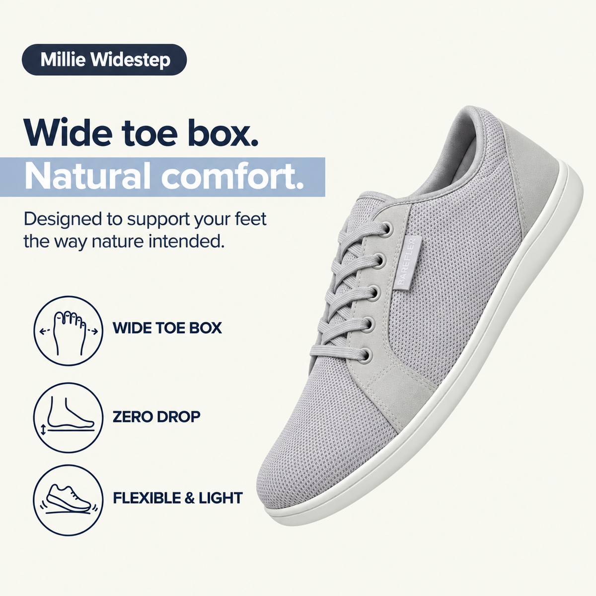 Millie - WideStep Trainers (Wide Fit)