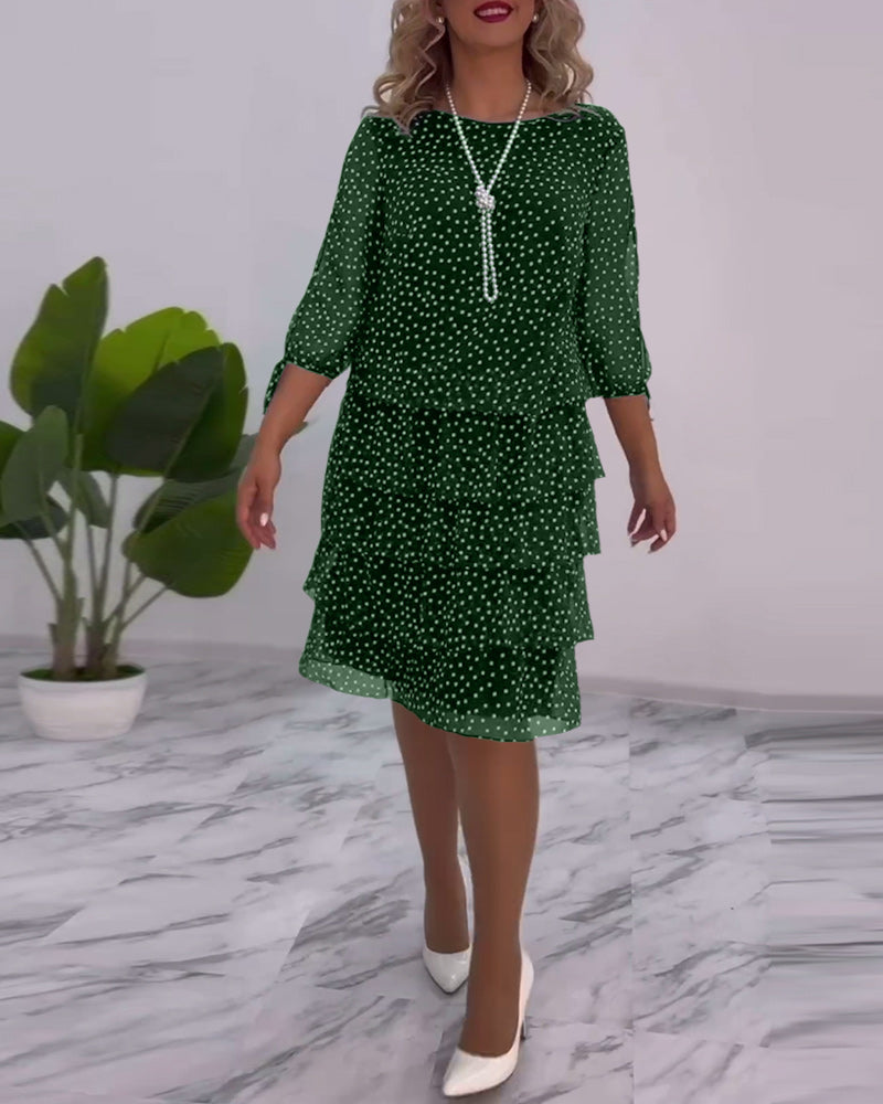Auterelle | Elegant Polka Dot Dress