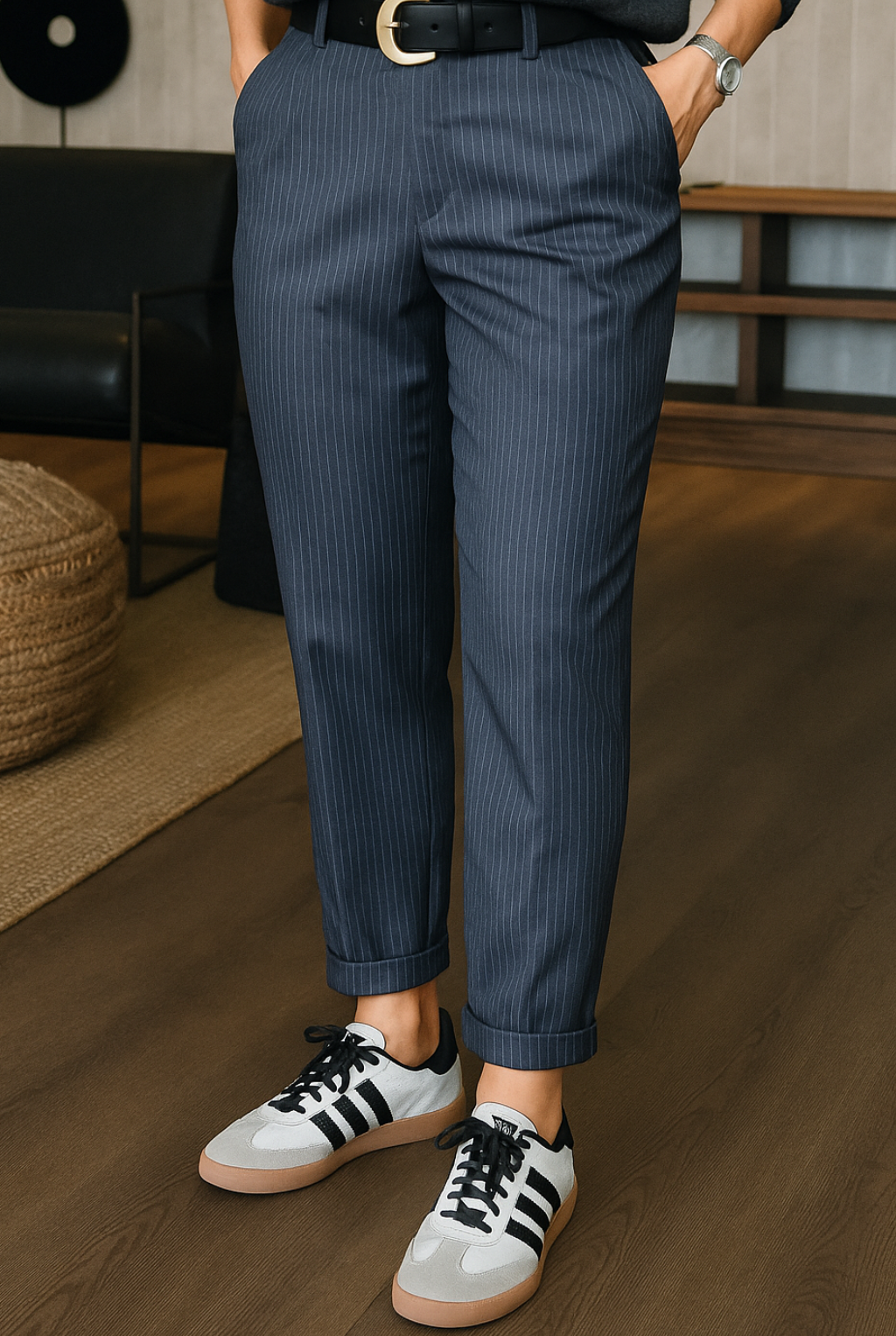 Mathilda | Elegant & flattering pinstripe trousers