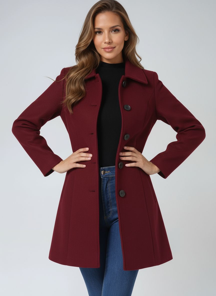 Sylvia | Women's Single Breasted Winter Trench Coat
