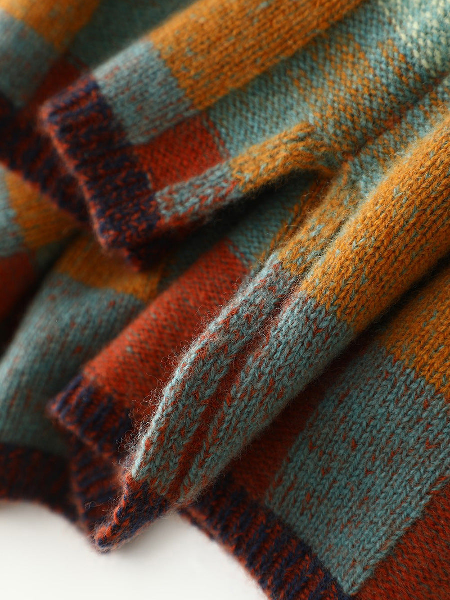 Vanda | Patchwork roll neck jumper