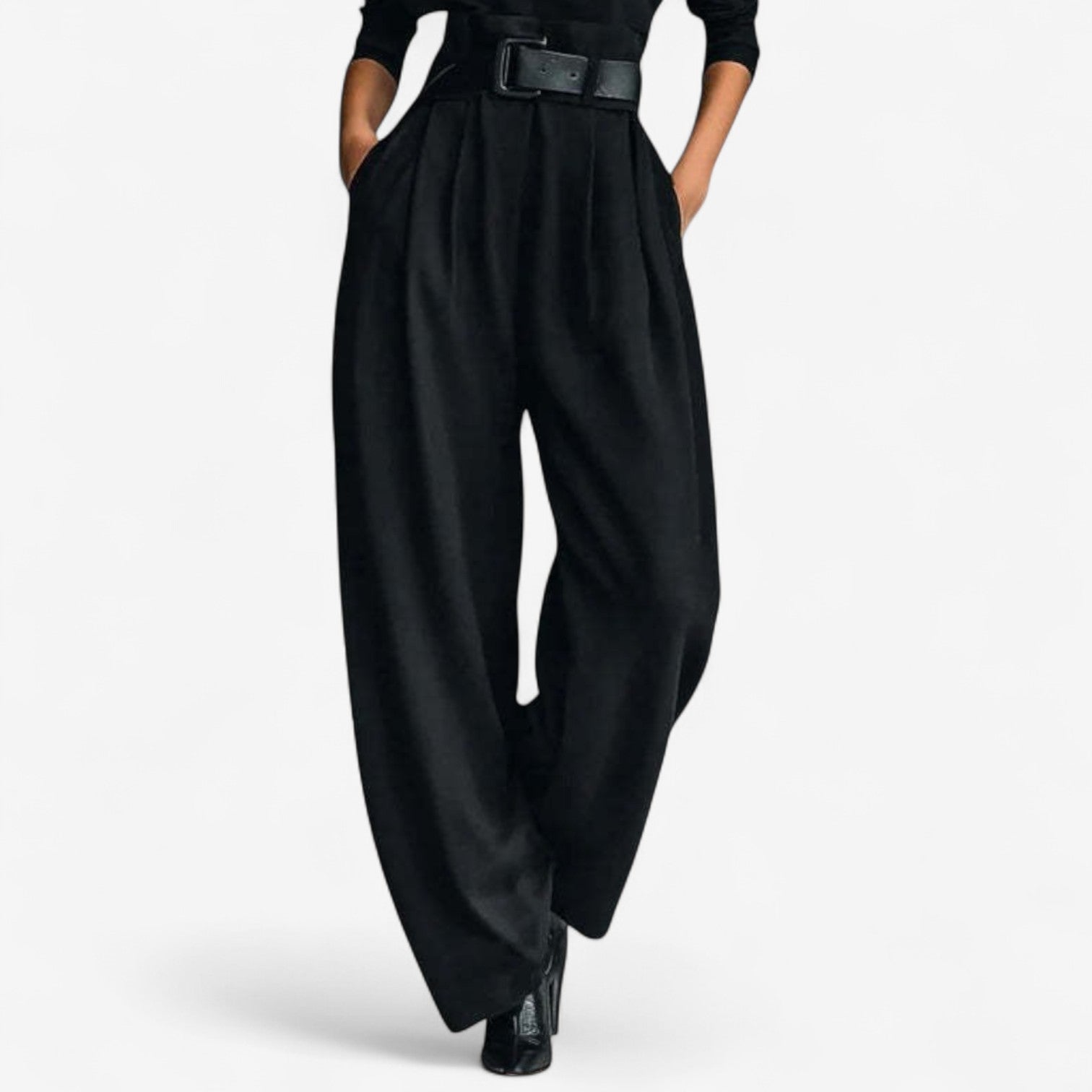 Elise - High-Neck Jumpsuit with Matching Belt