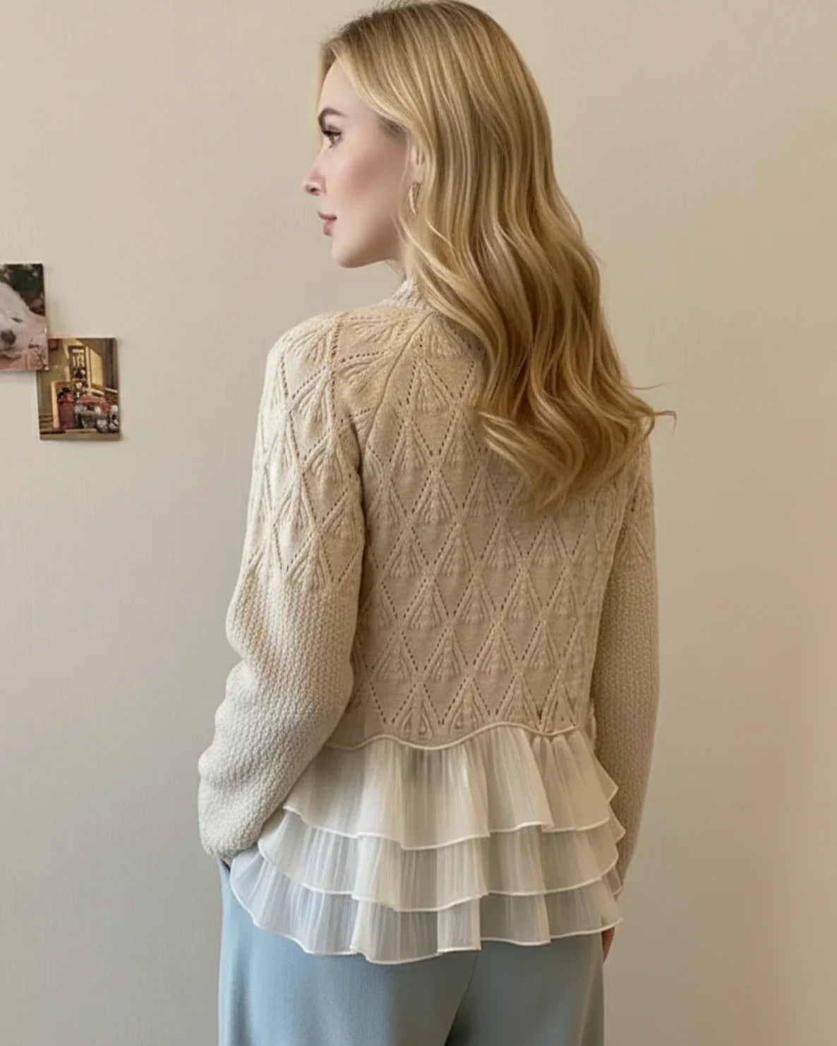 Natalie Ruffle Cardigan