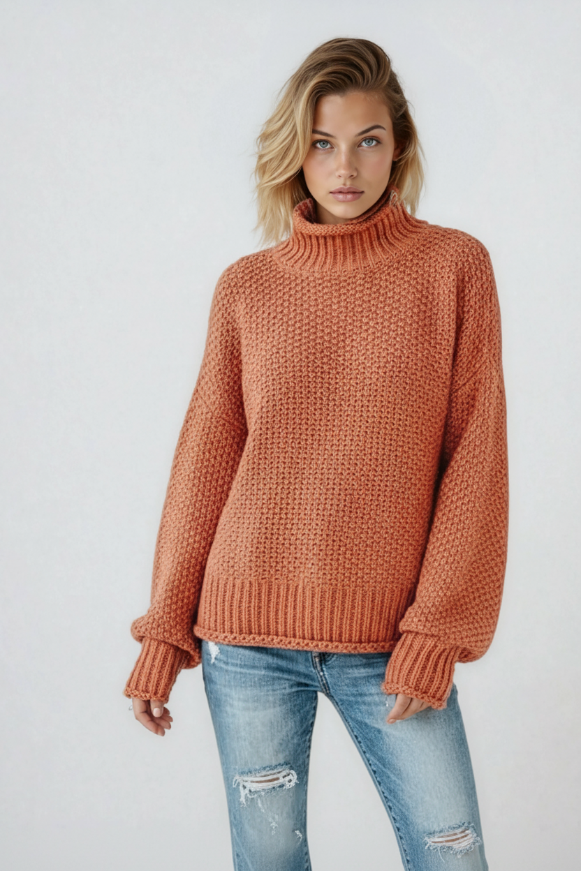 Evy | Knitted with a Turtleneck and Long Sleeves