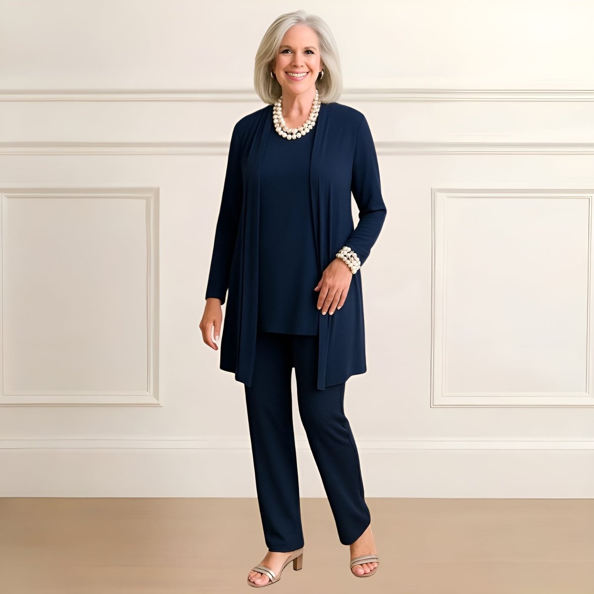 Rosy Cardigan, Top & Pants Set