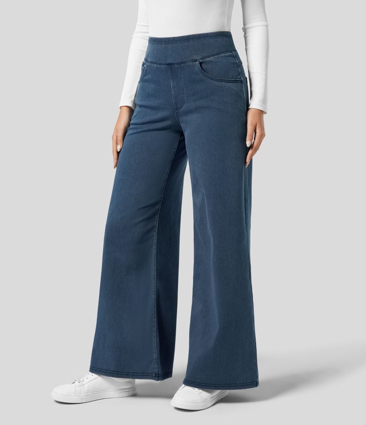 Evie | Comfy Elasticated High-Waisted Trousers