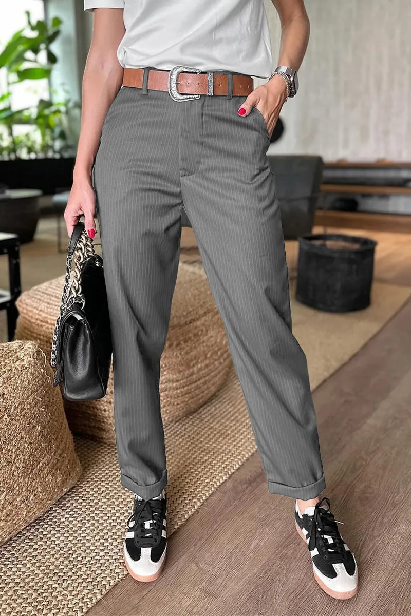 Mathilda | Elegant & flattering pinstripe trousers