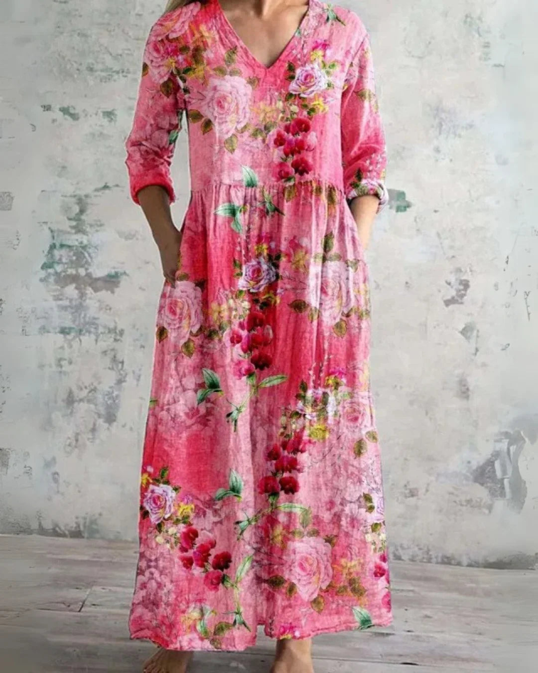 Clara™ | Vintage Floral Maxi Dress