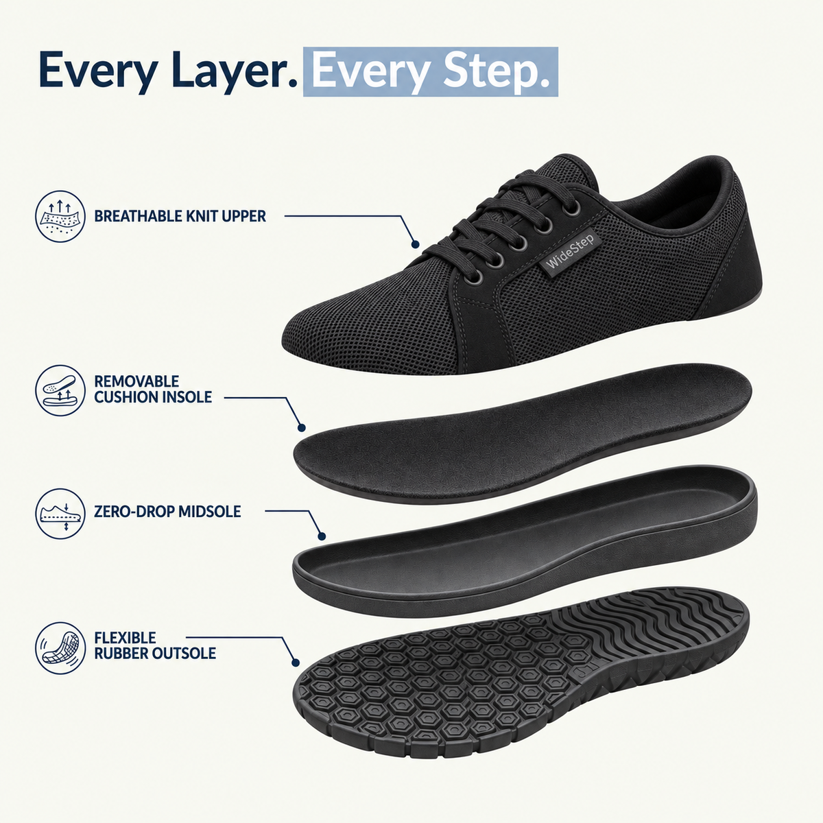 Millie - WideStep Trainers (Wide Fit)