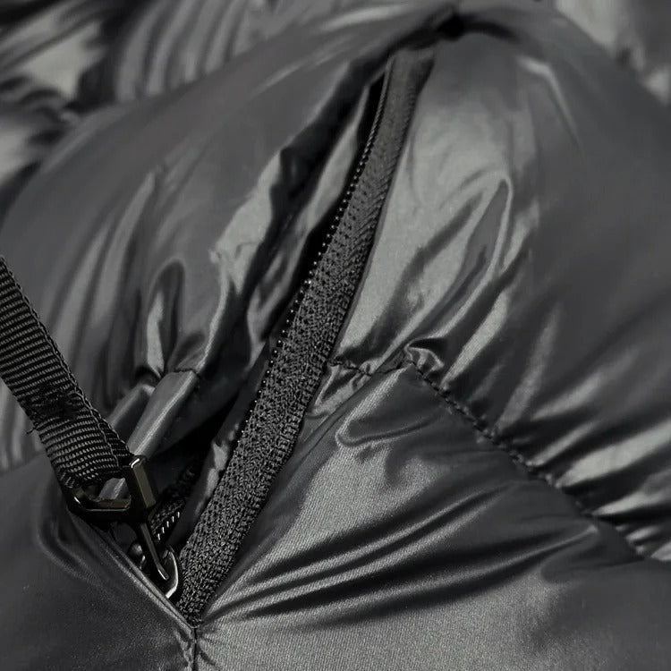 Long Quilted Winter Jacket | With Hood and Zip