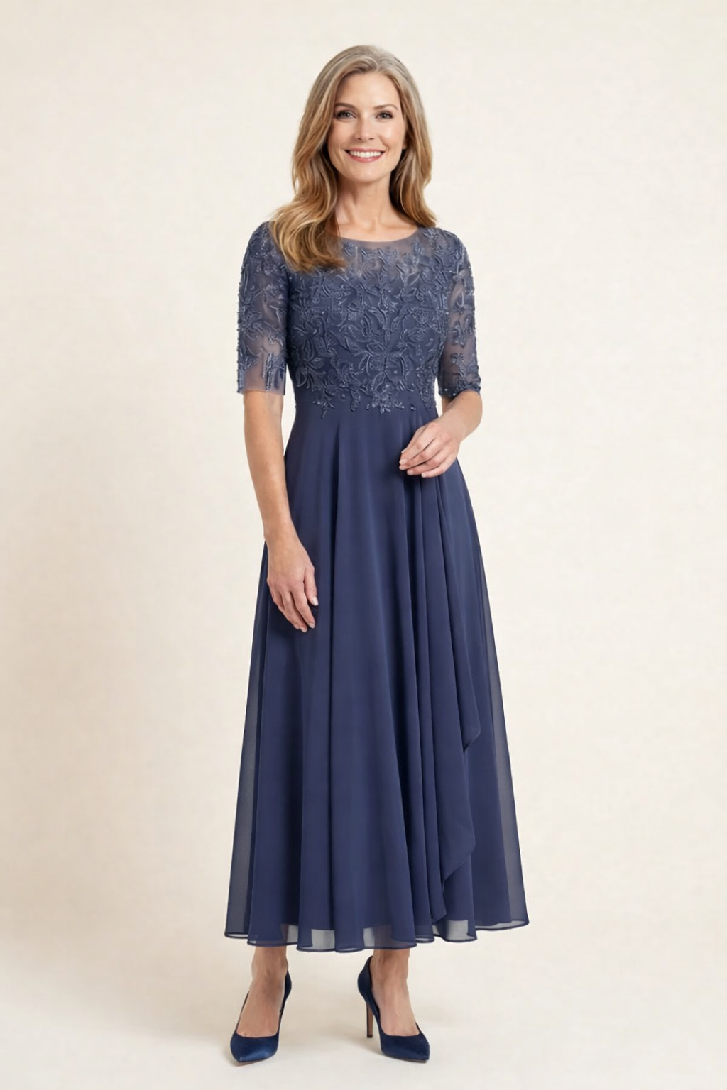 Rhonda™ - Embroidered Wedding Guest Dress