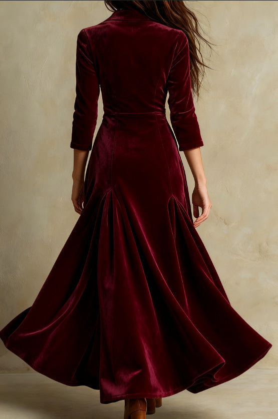 Anna | Long Velvet Dress