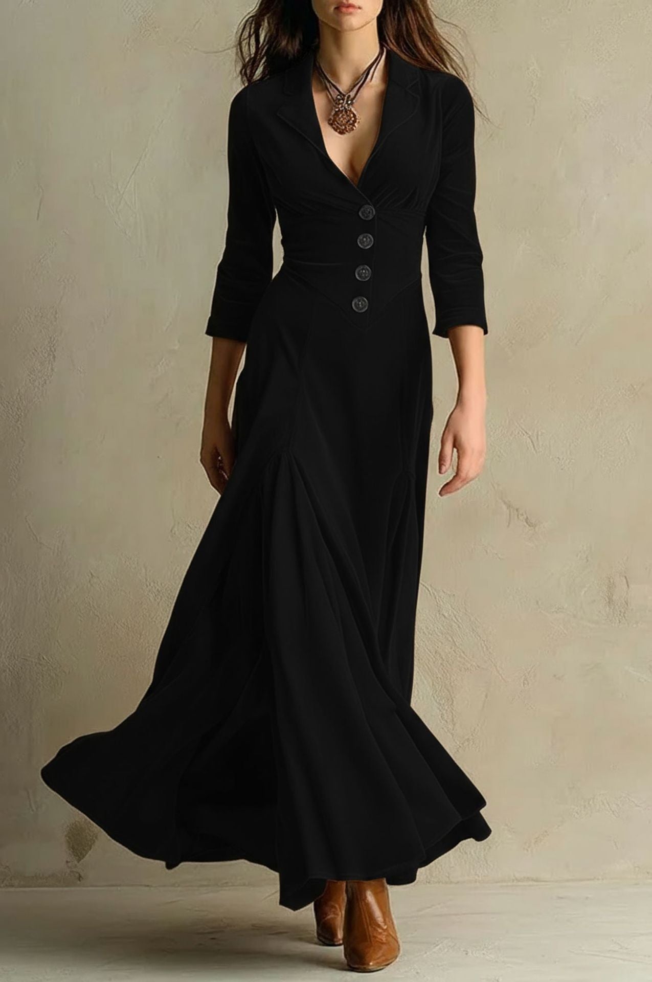 Anna | Long Velvet Dress