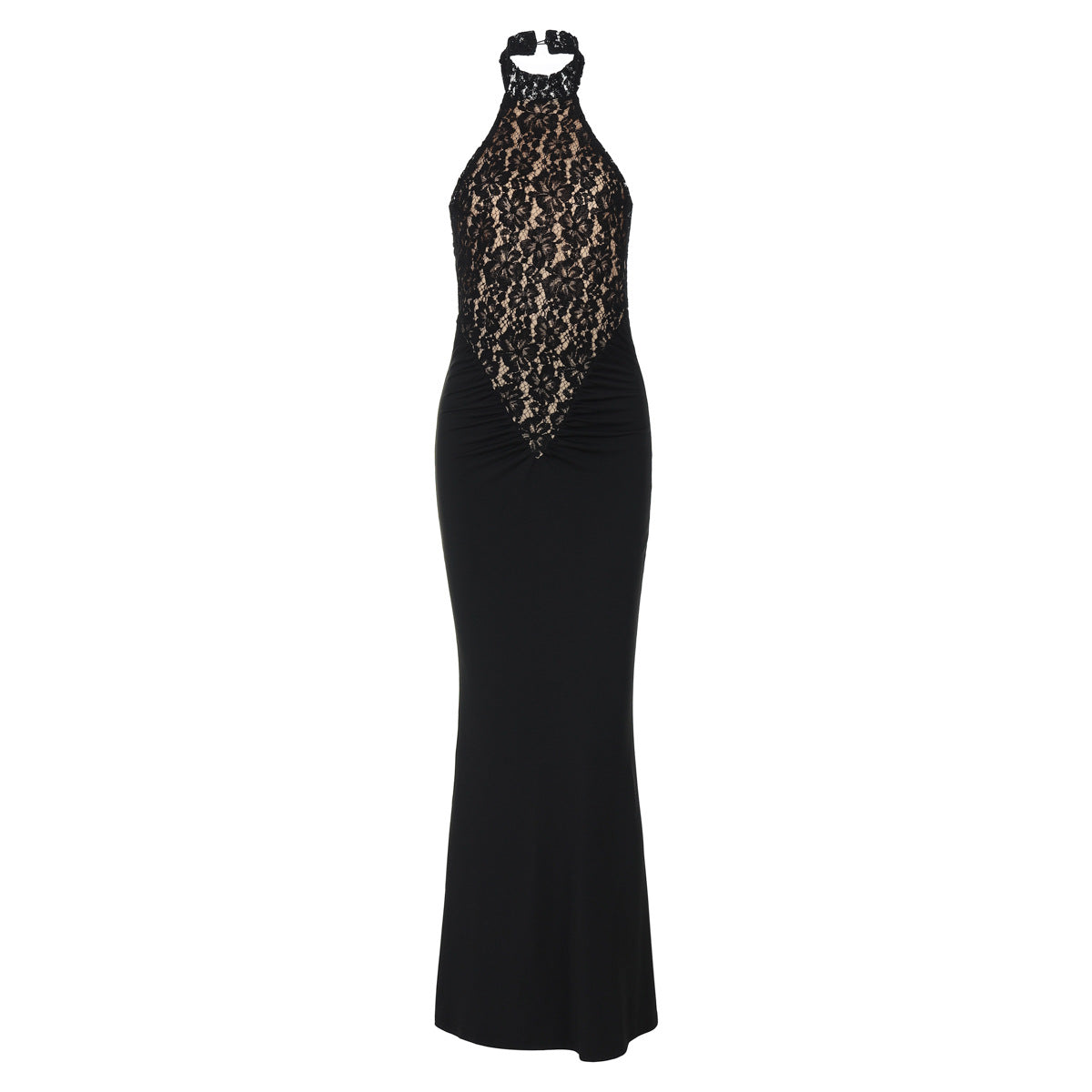 Ruby Lace Halter Maxi Dress