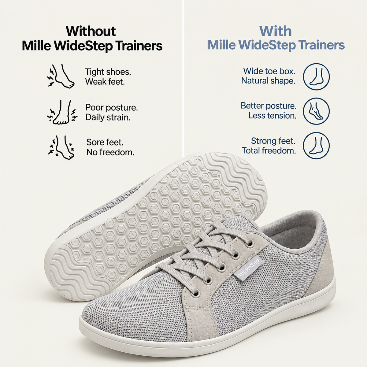 Millie - WideStep Trainers (Wide Fit)