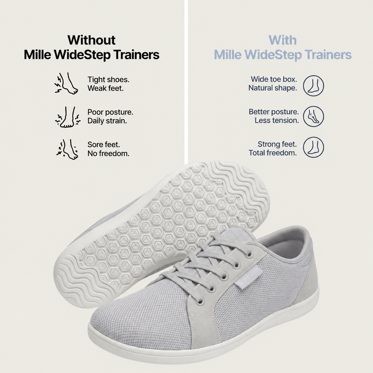 Millie - WideStep Trainers (Wide Fit)